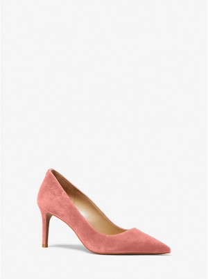 Michael Kors Alina Flex Suede Women Pumps SUNSET ROSE | USALIX1730