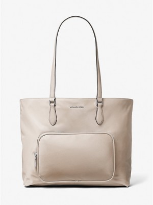 Michael Kors Cara Large Nylon Women Tote Bag LIGHT SAND | USAQMX1244