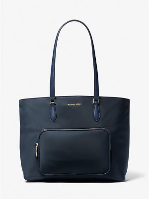 Michael Kors Cara Large Nylon Women Tote Bag NAVY | USAWNC1245