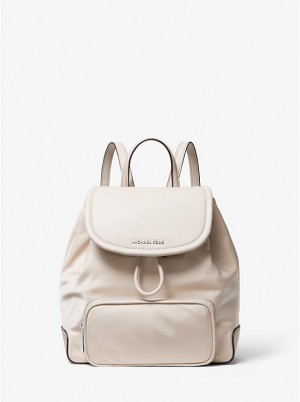 Michael Kors Cara Small Nylon Women Backpack LIGHT SAND | USAHAA1072