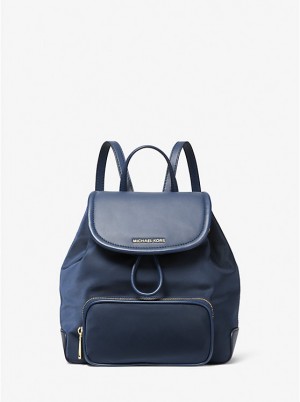 Michael Kors Cara Small Nylon Women Backpack NAVY | USAGSS1073