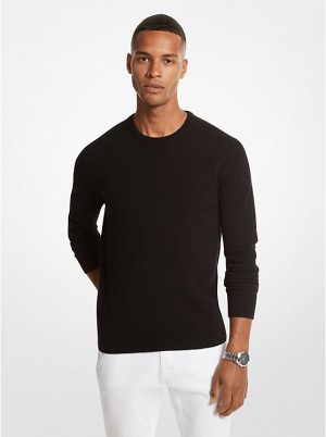 Michael Kors Cashmere Men Sweater BLACK | USAAHZ2242