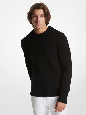 Michael Kors Cashmere Men Sweater BLACK | USASGX2243