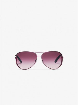 Michael Kors Chelsea Women Sunglasses PLUM | USAUZC1029