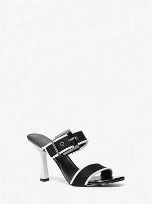 Michael Kors Colby Neoprene Women Sandals OPTIC WHITE/BLK | USAVRX1838