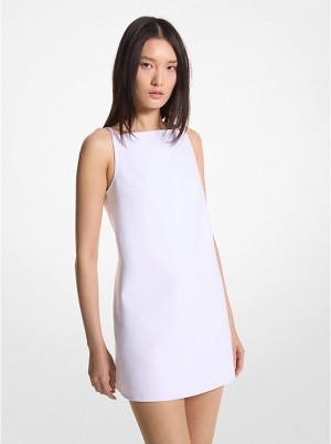 Michael Kors Cotton Blend Mini Women Dress WHITE | USADFY1283