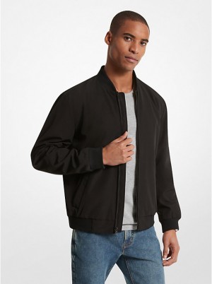 Michael Kors Dublin Water-Resistant Bomber Men Jacket BLACK | USAEBF2182