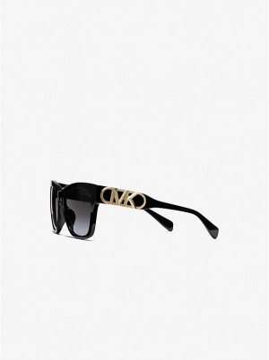 Michael Kors Empire Square Women Sunglasses BLACK | USAYXU1041