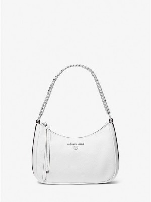 Michael Kors Jet Set Charm Small Leather Pochette Women Shoulder Bag OPTIC WHITE | USACTJ1213