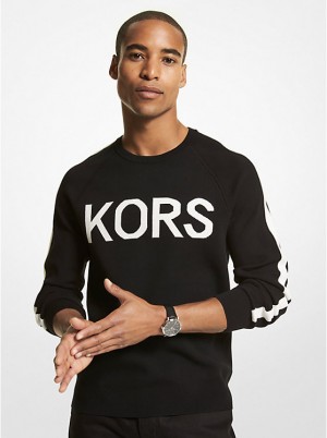 Michael Kors KORS Stretch Viscose Men Sweater BLACK | USAJPM2248