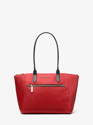 Michael Kors Kelsey Medium Nylon Women Tote Bag FLAME | USAHAO1259