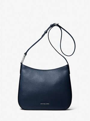 Michael Kors Kensington Large Pebbled Leather Women Crossbody Bag NAVY | USAXYZ1108