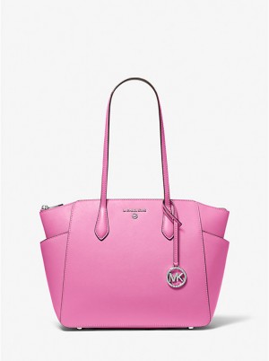 Michael Kors Marilyn Medium Saffiano Leather Women Tote Bag CERISE | USAXYF1264