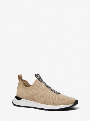 Michael Kors Miles Stretch Knit Slip-On Men Sneakers CHINO | USAYXW2278