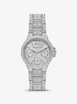 Michael Kors Mini Camille Pavé Silver-Tone Women Watch SILVER | USAOKN1599