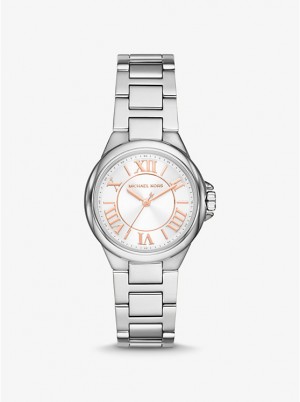 Michael Kors Mini Camille Silver-Tone Women Watch SILVER | USAUZM1601