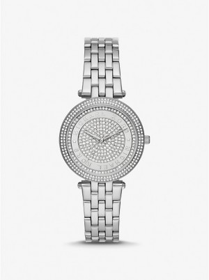 Michael Kors Mini Darci Pavé Silver-Tone Women Watch SILVER | USATCW1603