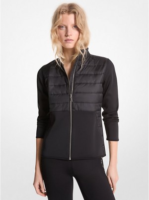 Michael Kors Mixed-Media Women Jacket BLACK | USATCP1395