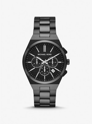 Michael Kors Oversized Lennox Black-Tone Men Watch BLACK | USAJPM2059