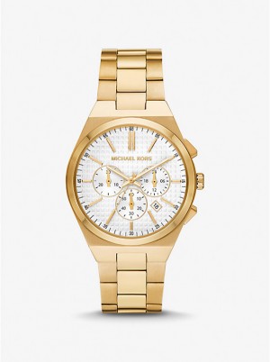 Michael Kors Oversized Lennox Gold-Tone Men Watch GOLD | USAGSQ2061