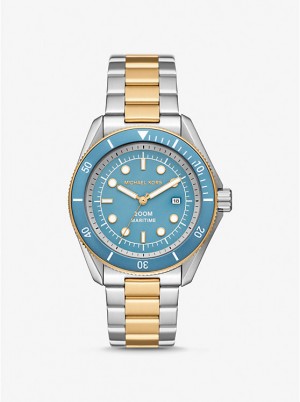 Michael Kors Oversized Maritime Two-Tone Men Watch TWO TONE | USAEBK2078