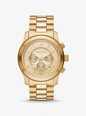 Michael Kors Oversized Runway Gold-Tone Women Watch GOLD | USANWR1632