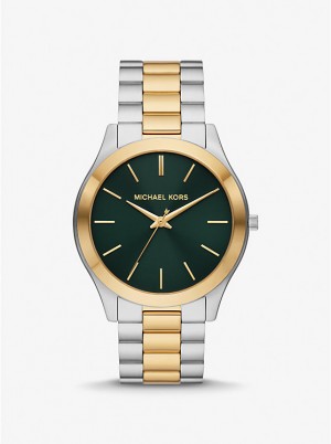 Michael Kors Oversized Slim Runway Two-Tone Men Watch TWO TONE | USAOKB2084