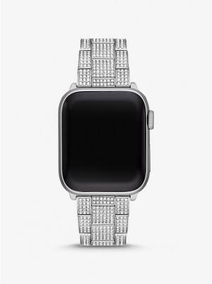 Michael Kors Pavé Silver-Tone Strap For Apple® Men Watch SILVER | USAFDW2089