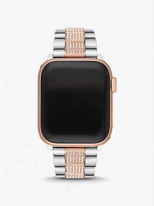 Michael Kors Pavé Two-Tone Strap For Apple® Women Watch TWO TONE | USADFL1647