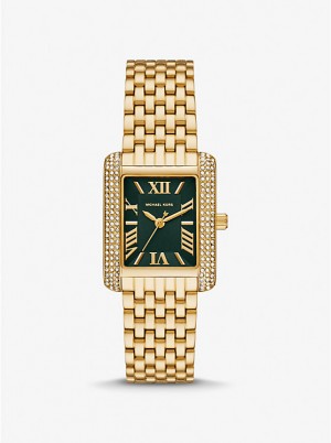 Michael Kors Petite Emery Pavé Gold-Tone Women Watch GOLD | USAAHX1649