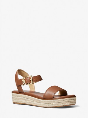 Michael Kors Richie Platform Espadrille Women Sandals LUGGAGE | USAVRB1949