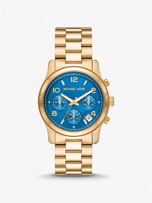 Michael Kors Runway Gold-Tone Women Watch GOLD | USAQMT1660