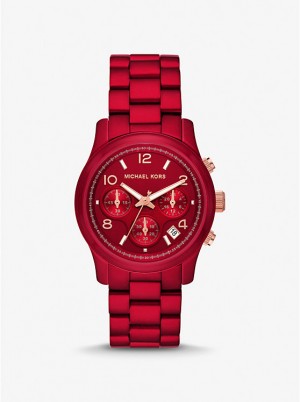 Michael Kors Runway Red-Coated Women Watch RED | USAILS1667