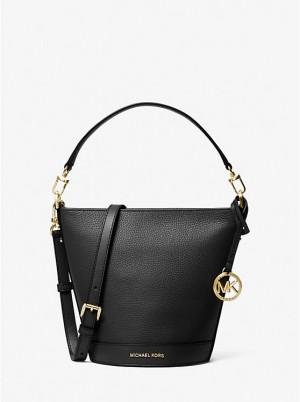 Michael Kors Townsend Small Pebbled Leather Women Crossbody Bag BLACK | USAYXE1145