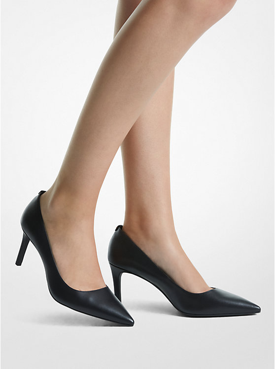 Michael Kors Alina Flex Leather Women Pumps BLACK | USAHAK1727