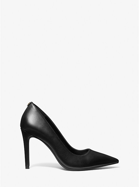 Michael Kors Alina Flex Leather Women Pumps BLACK | USAJPL1728