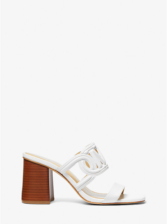 Michael Kors Alma Leather Women Sandals OPTIC WHITE | USAUZX1757