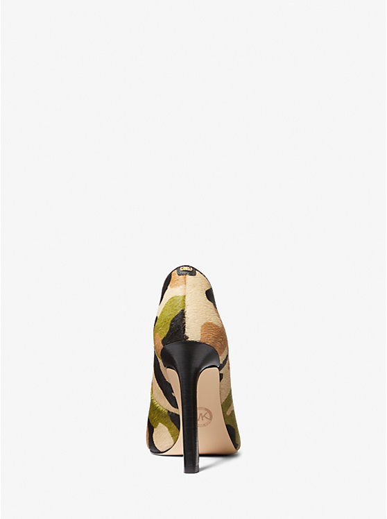 Michael Kors Amara Camouflage Print Calf Hair Women Pumps Smoky Olive Multi | USACTB1733