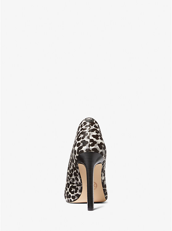 Michael Kors Amara Leopard Print Calf Hair Women Pumps BLACK COMBO | USABEM1735