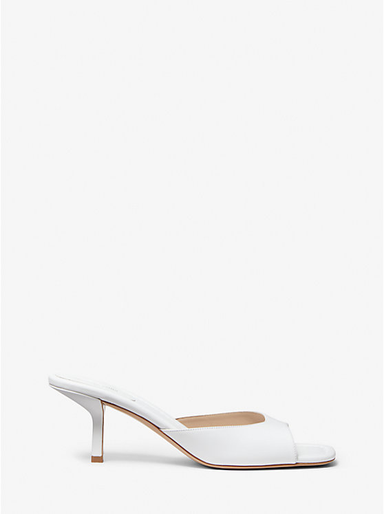 Michael Kors Anita Leather Women Sandals OPTIC WHITE | USAOKO1772