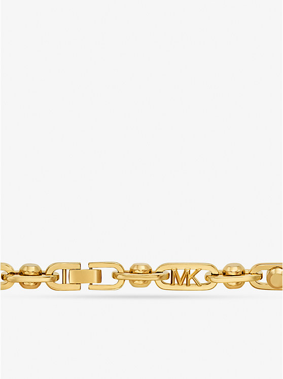 Michael Kors Astor Large Precious Metal-Plated Brass Link Women Necklace GOLD | USARVT1552