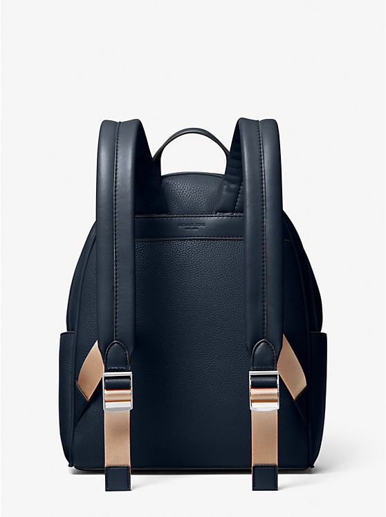 Michael Kors Bex Medium Pebbled Leather Women Backpack NAVY | USAZUU1068