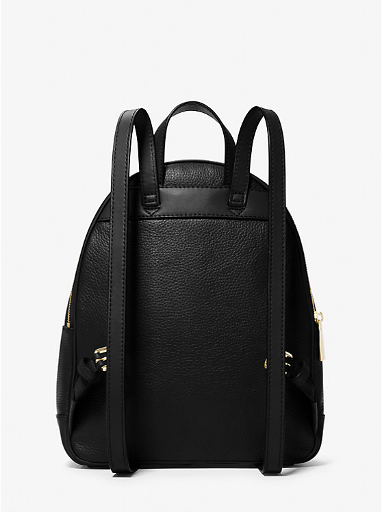 Michael Kors Brooklyn Medium Pebbled Leather Women Backpack BLACK | USAJPP1071