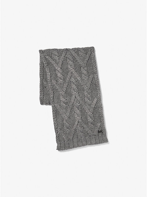 Michael Kors Cable Knit Men Scarf ASH | USABEL2052