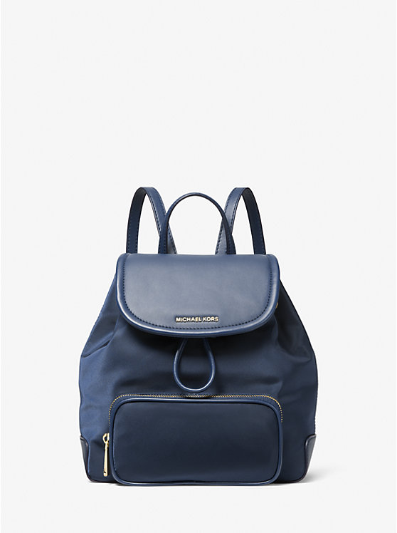 Michael Kors Cara Small Nylon Women Backpack NAVY | USAGSS1073