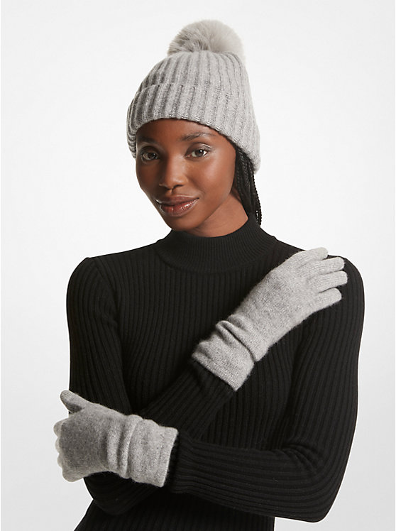 Michael Kors Cashmere Women Hat PEARL GREY | USAKOX1001