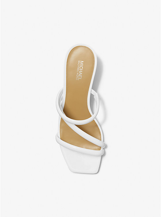 Michael Kors Celia Patent Kitten Women Sandals OPTIC WHITE | USATCX1811