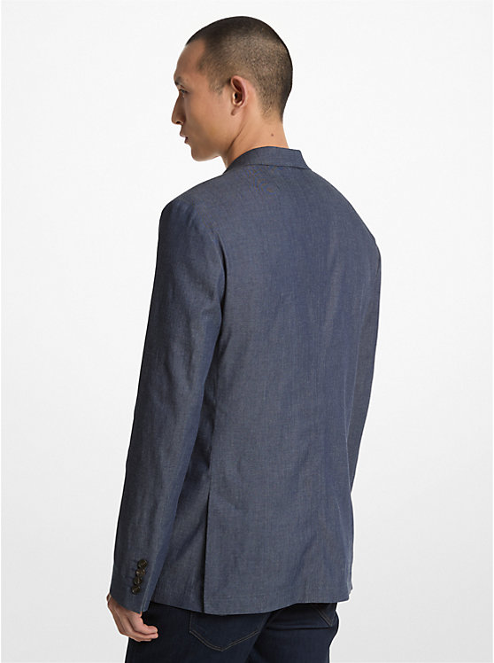 Michael Kors Chambray Blazer Men Jacket MIDNIGHT | USATCU2175