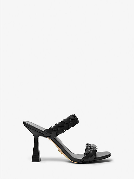 Michael Kors Clara Braided Women Sandals BLACK | USAEBQ1818