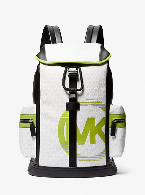 Michael Kors Cooper Logo Utility Men Backpack LIME | USALIU2094